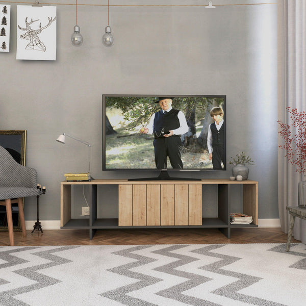 Decortie Zitano Modern TV Stand Multimedia Centre With Storage Cabinet 160cm