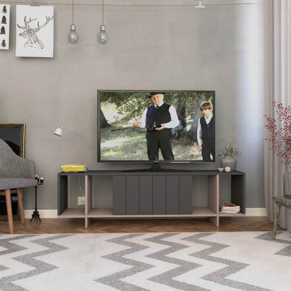 decortie Zitano Modern TV Stand Multimedia Centre With Storage Cabinet 160cm