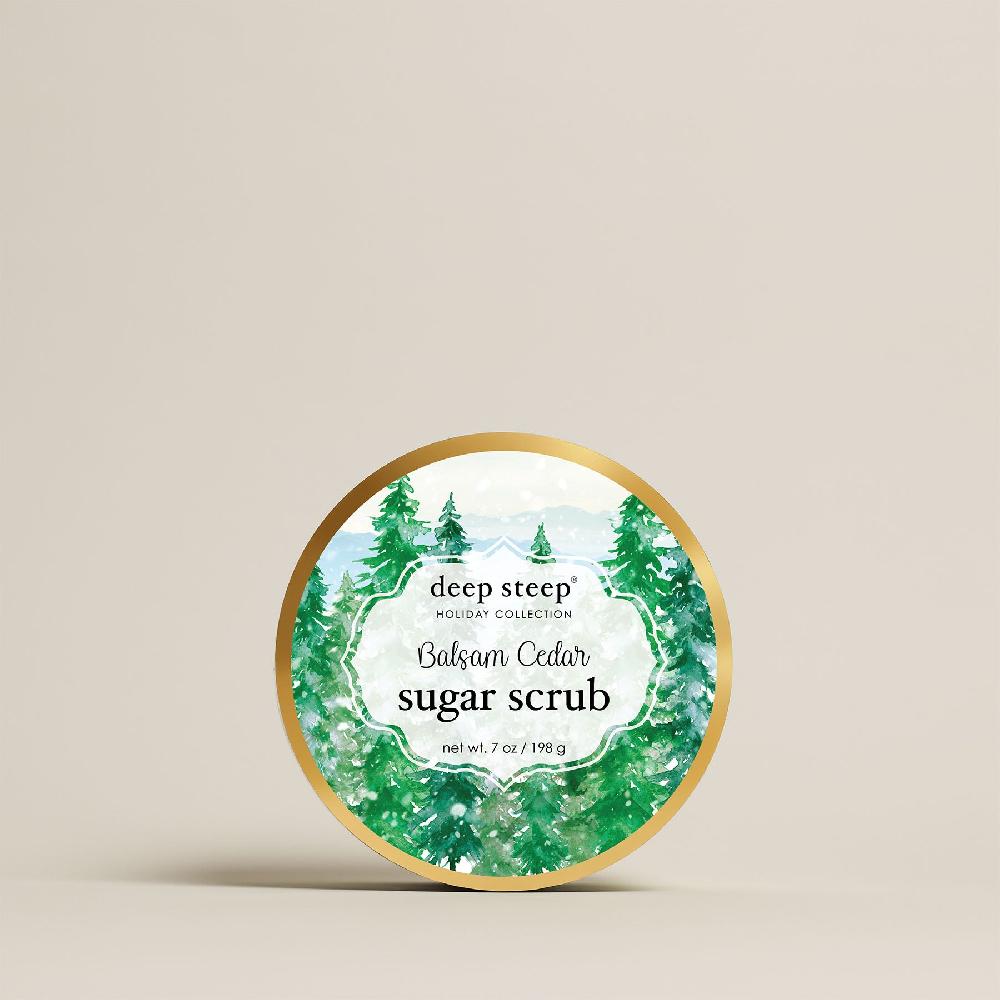 deep steep Balsam Cedar Holiday Sugar Scrub