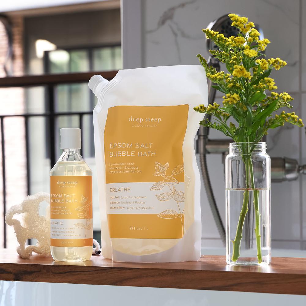 Deep Steep Breathe Epsom Salt Bubble Bath