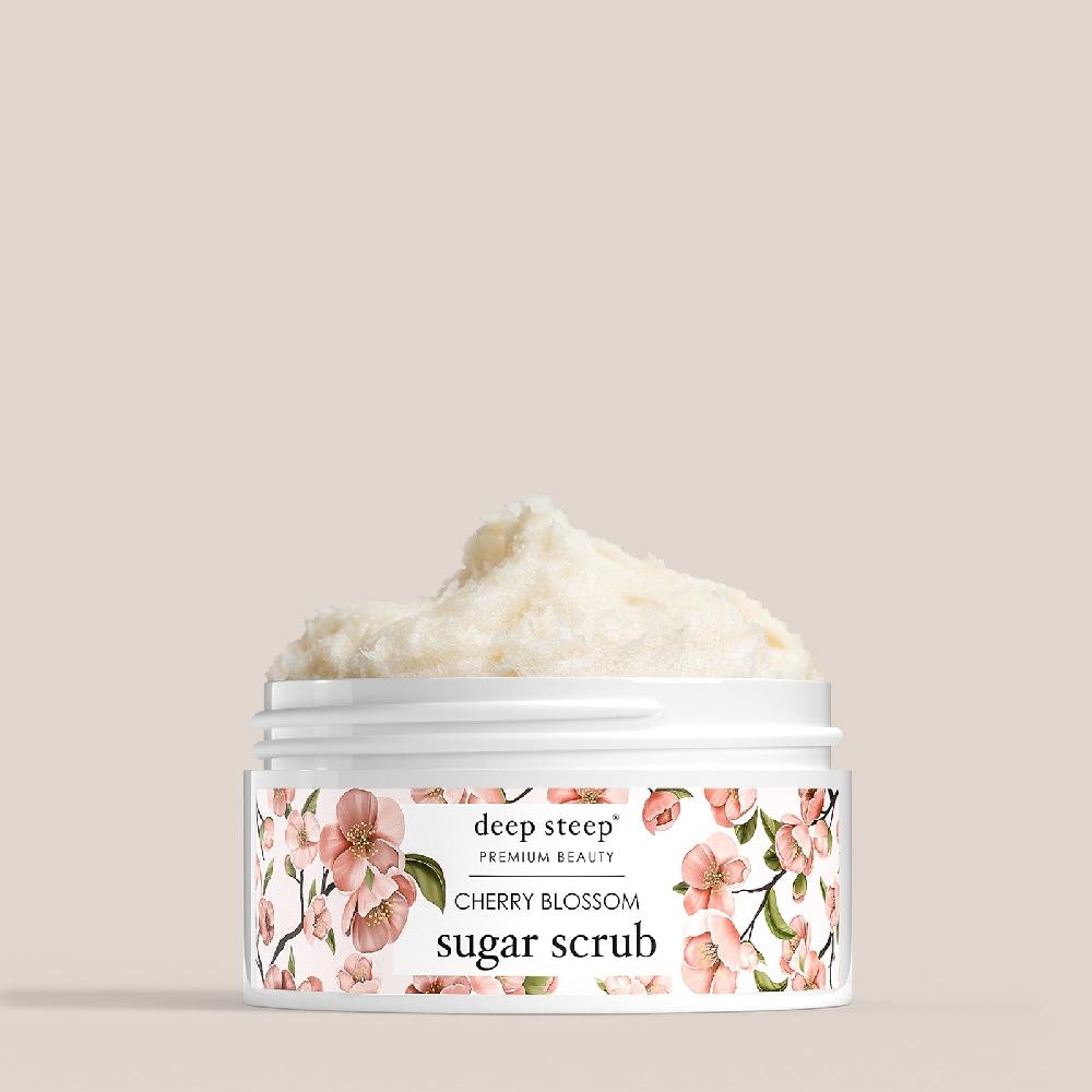 deep steep Cherry Blossom Sugar Scrub