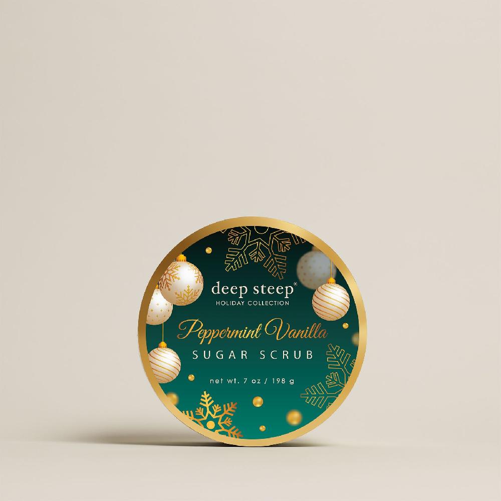 deep steep Peppermint Vanilla Holiday Sugar Scrub
