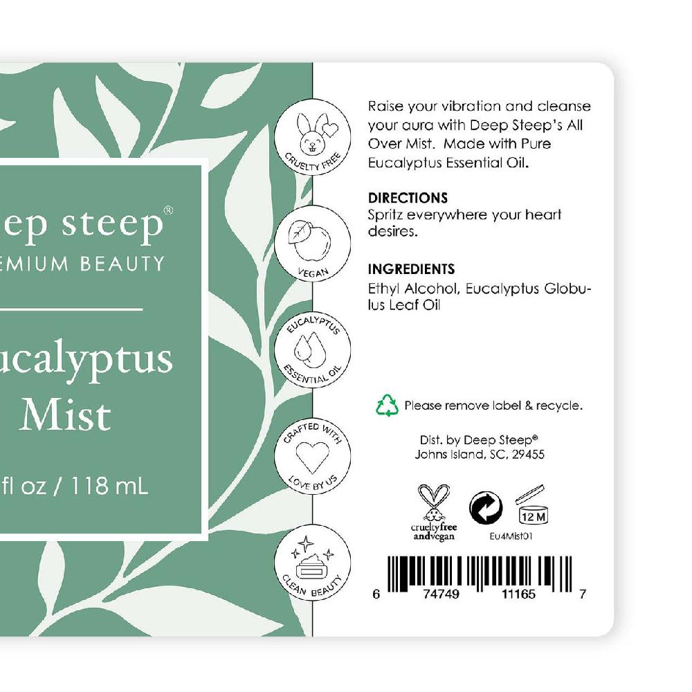 Deep Steep Eucalyptus "All Over" Essential Oil Mist - 4oz