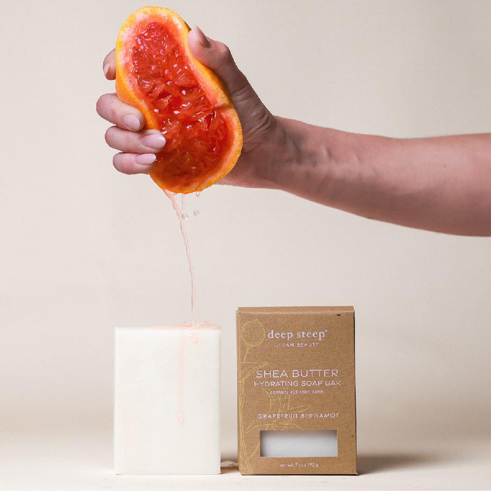 Deep Steep Grapefruit Bergamot Shea Butter Hydrating Soap Bar