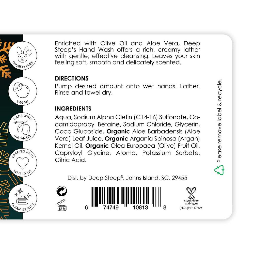 Deep Steep Peppermint Vanilla Liquid Holiday Hand Wash (Buy 2 Get 40% OFF)