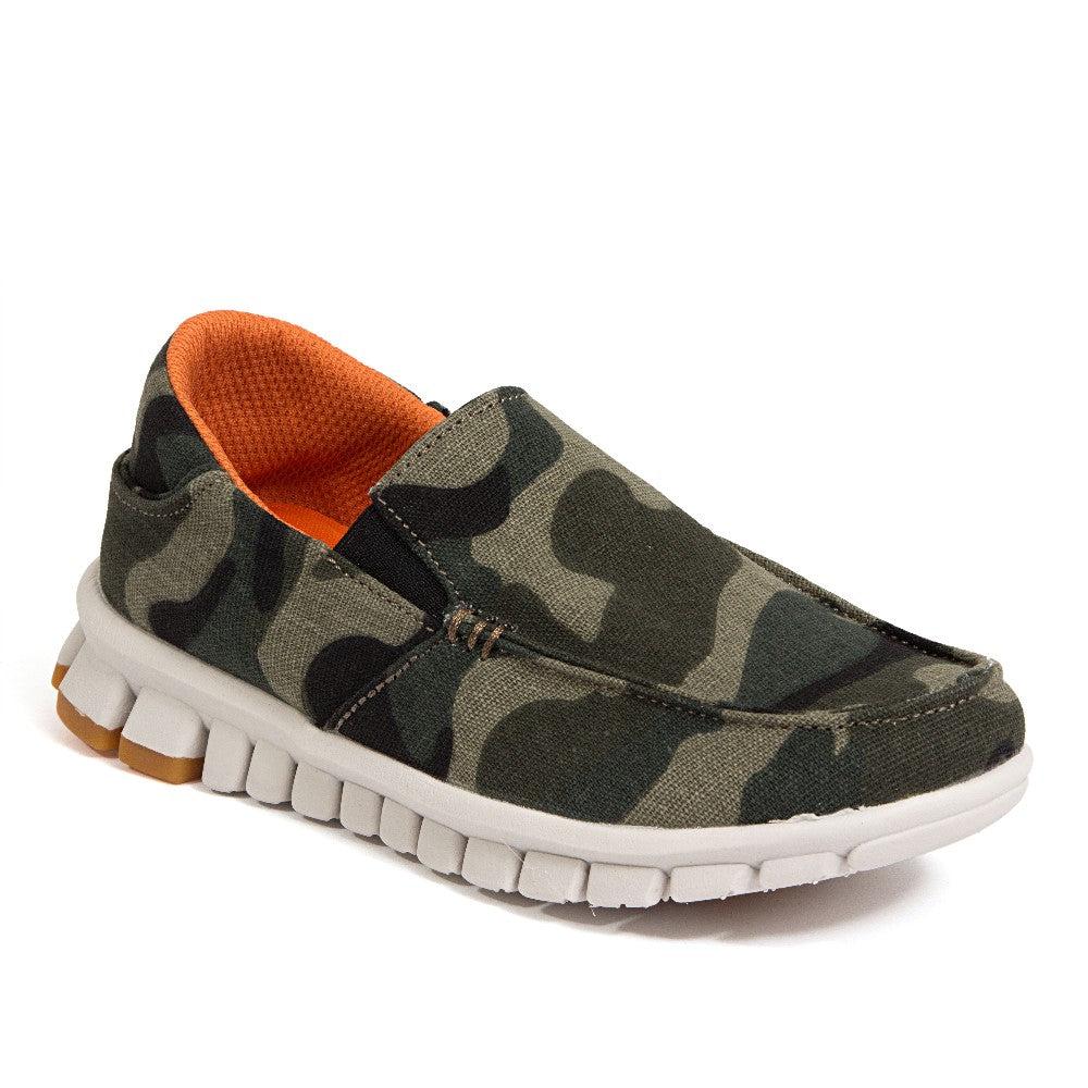 deer stags Deer Stags Melvin Jr Slip On Loafer in Green/Orange Camo