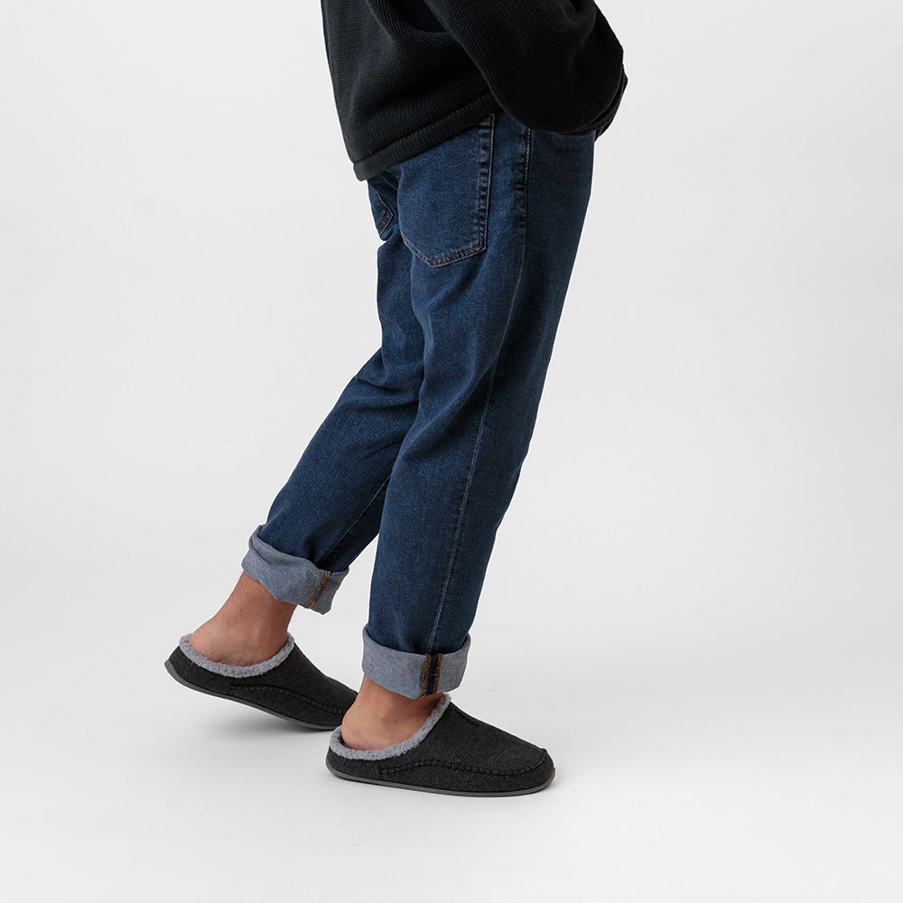 Deer Stags Deer Stags Nordic Unisex Slipper In Black Tweed