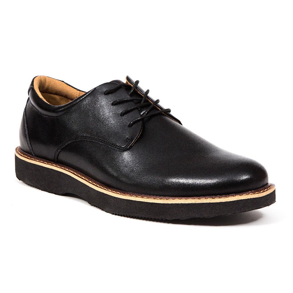 deer stags Men's Walkmaster Plain Toe Oxford in Black - Classic SUPRO