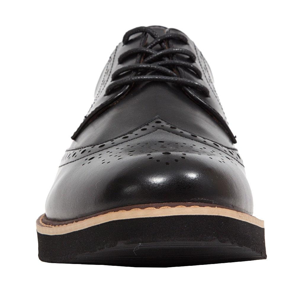 Deer Stags Men's Walkmaster Wingtip Oxford In Black - Classic SUPRO