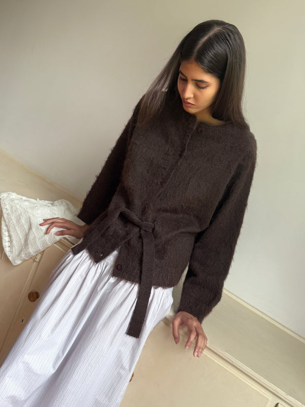 Deiji Studios Belted Cardi Brown Belted Cardi - Brown