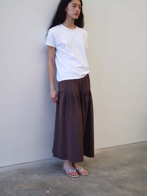 Deiji Studios Button Skirt Chocolate Button Skirt - Chocolate