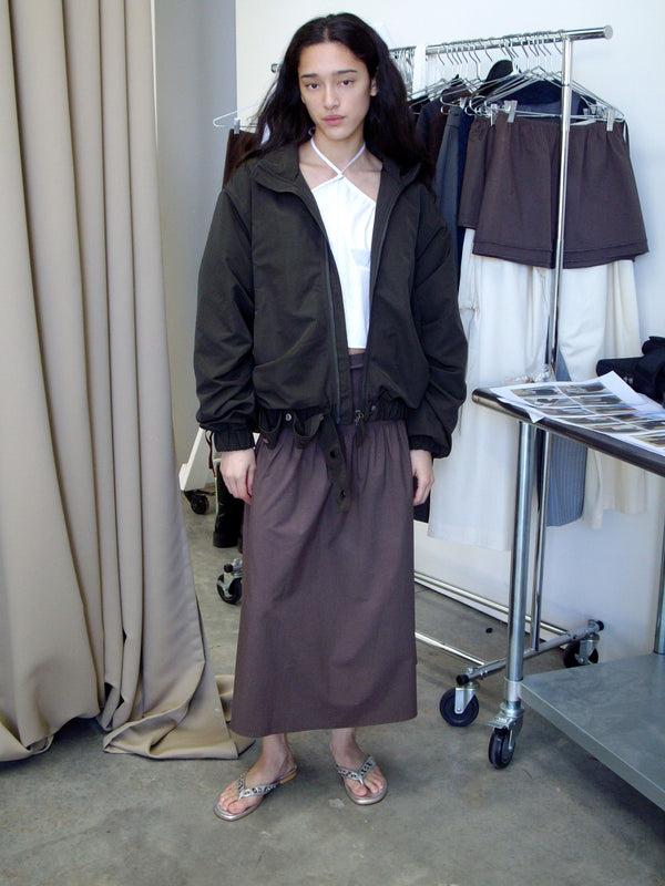 Deiji Studios Button Skirt Chocolate Button Skirt - Chocolate