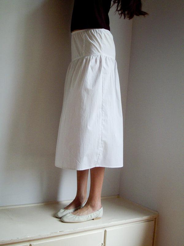 Deiji Studios Button Skirt Pacific Stripe Button Skirt - Pacific Stripe