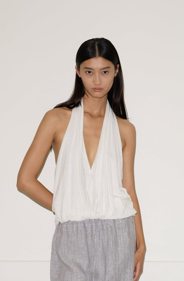 Deiji Studios Jersey Top White Jersey Top - White