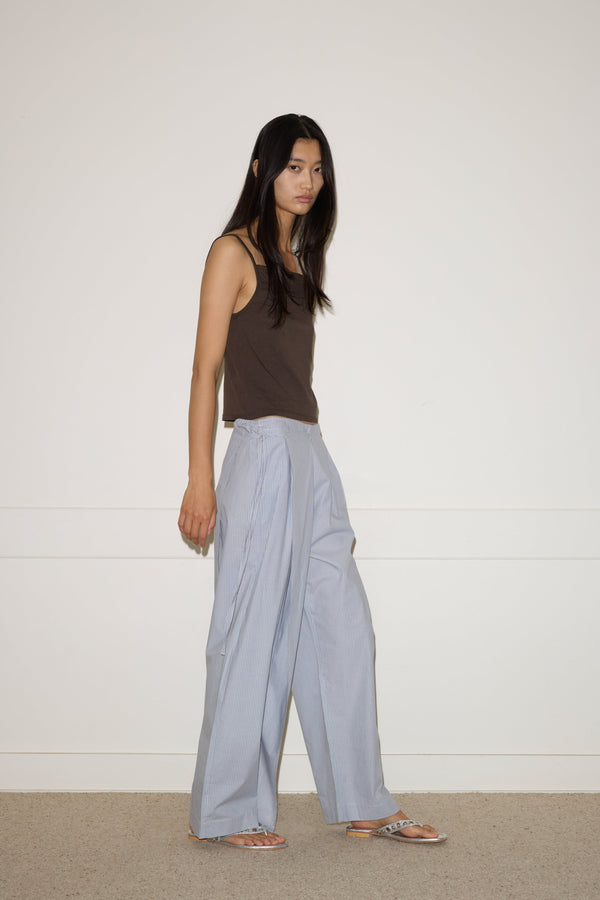 Deiji Studios Double Layer Pant Sky Stripe Double Layer Pant - Sky Stripe