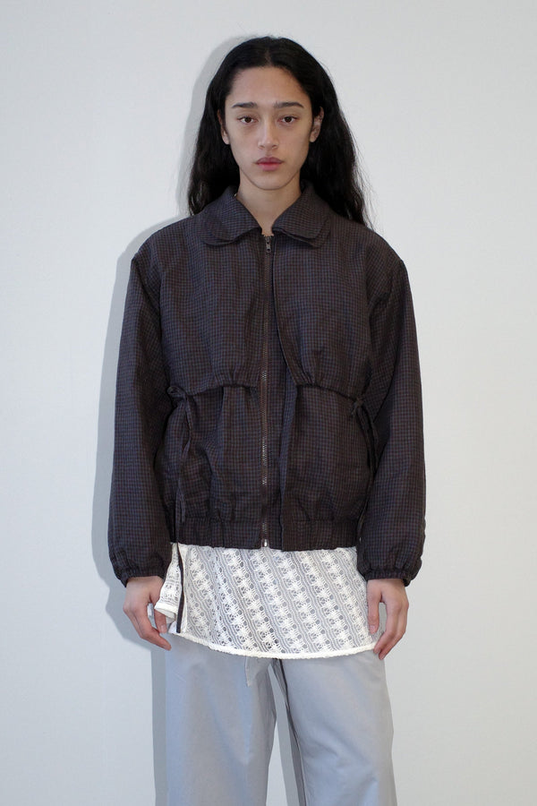 Deiji Studios Double Layered Jacket Slate Check Double Layered Jacket - Slate Check
