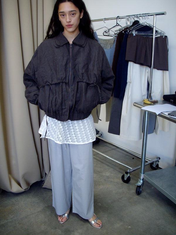 Deiji Studios Double Layered Jacket Slate Check Double Layered Jacket - Slate Check