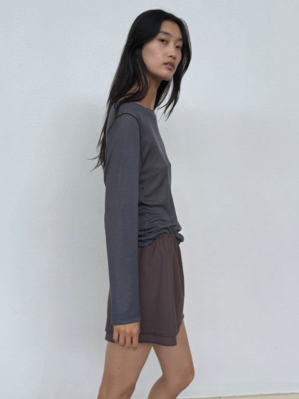 Deiji Studios Layered Skirt Chocolate Layered Skirt - Chocolate