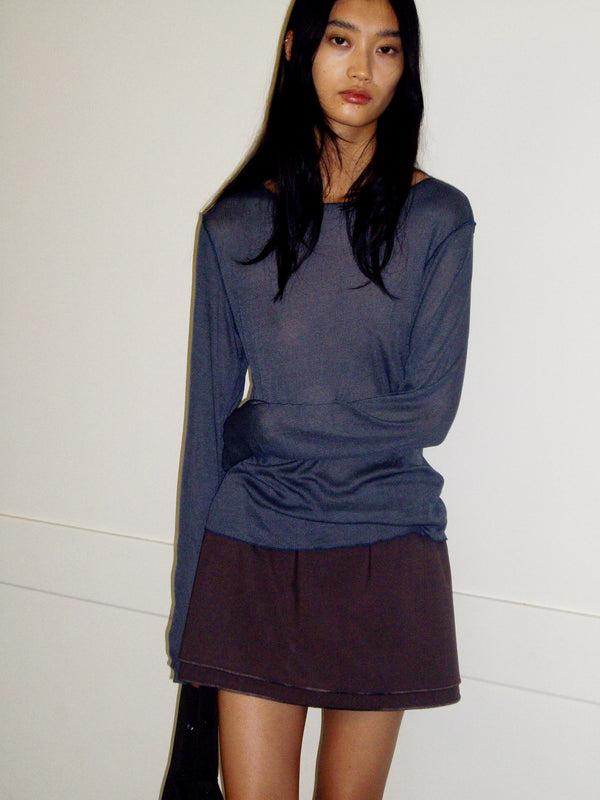 Deiji Studios Layered Skirt Chocolate Layered Skirt - Chocolate