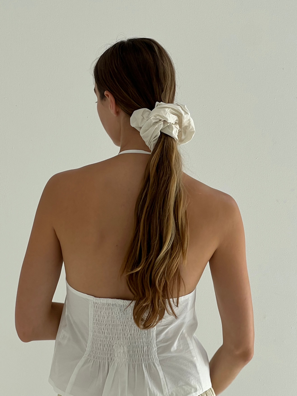 Deiji Studios Open Halter Top White Open Halter Top - White