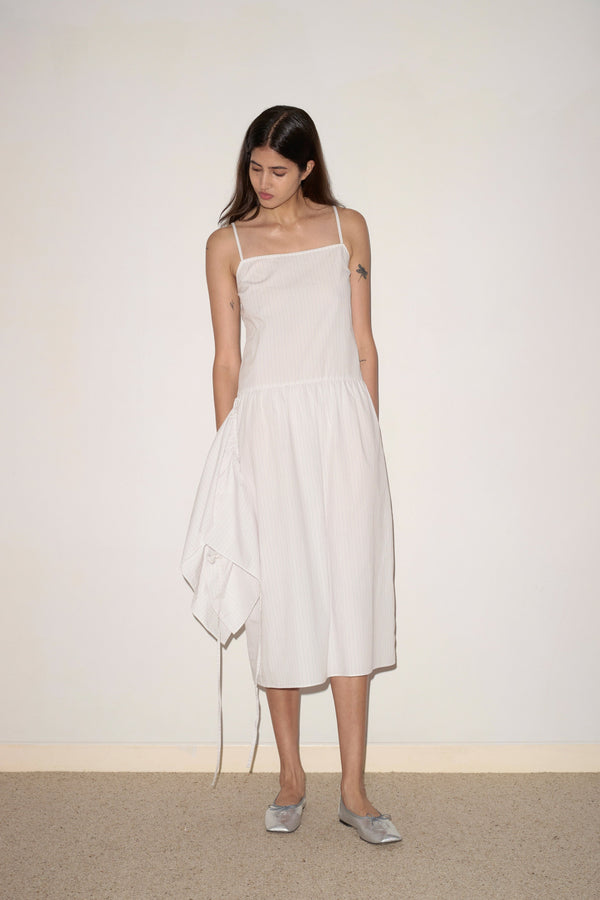 deiji studios Peplum Dress Pacific Stripe Peplum Dress - Pacific Stripe