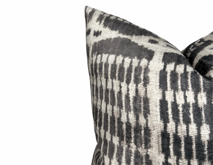 Dekowe Abacus Pillow Cover In Charcoal Designer Pillows