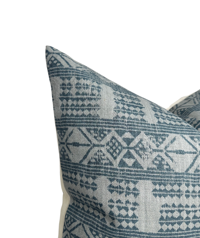 Dekowe Addis Pillow Cover In Mist Blue Peter Dunham Textiles