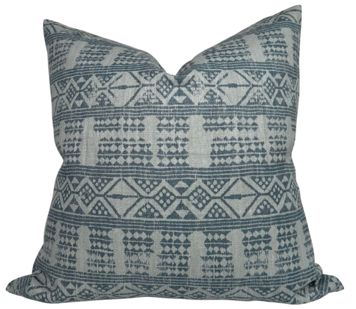 dekowe Addis Pillow Cover in Mist Blue Peter Dunham Textiles