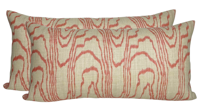 Dekowe Agate Pillow Cover In Salmon Kelly Wearstler Textiles