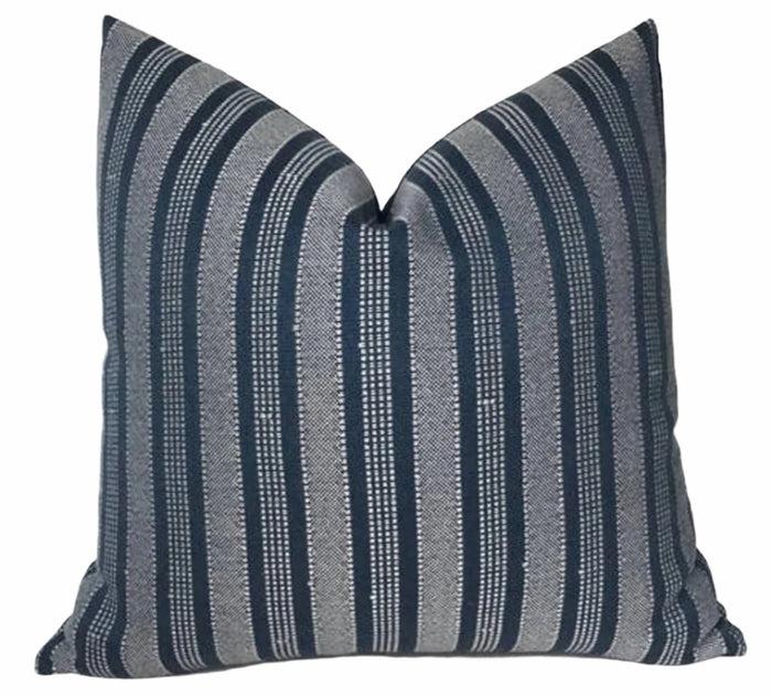dekowe Amida Pillow Cover in White on Indigo Peter Dunham Textiles