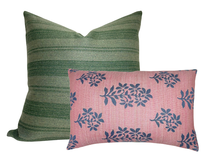 Dekowe ASHA Pillow Cover In Pink + Blue Peter Dunham Textiles