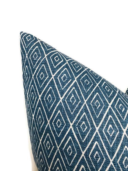 Dekowe Atlas Pillow Cover In Indigo Blue Peter Dunham Textiles