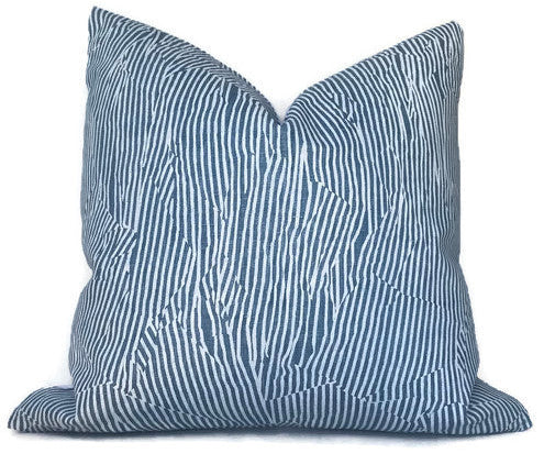 dekowe Avant Pillow Cover in Blue Kelly Wearstler Textiles