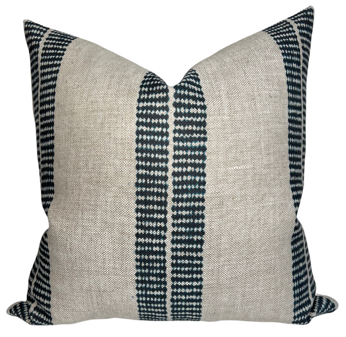 dekowe Band Pillow Cover in Indigo McLaurin + Piercy Textiles