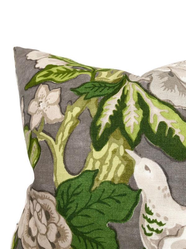 Dekowe Bermuda Blossoms Pillow Cover In Slate Schumacher Textiles