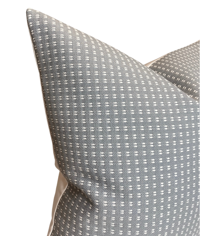 Dekowe Biloba Pillow Cover In Steel Grey Indoor Outdoor Pillow