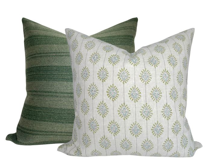 Dekowe Bombay Pillow Cover In Moss Walter G Textiles