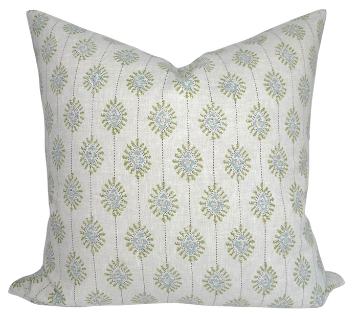 dekowe Bombay Pillow Cover in Moss Walter G Textiles