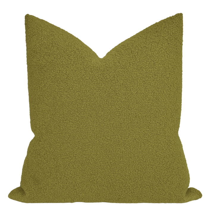 dekowe Boucle Pillow Cover in Green Designer Woven Pillows