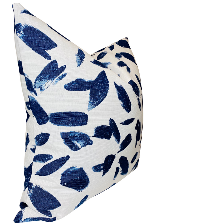 Dekowe Breezy Pillow Cover In Lapis Blue Indoor Outdoor