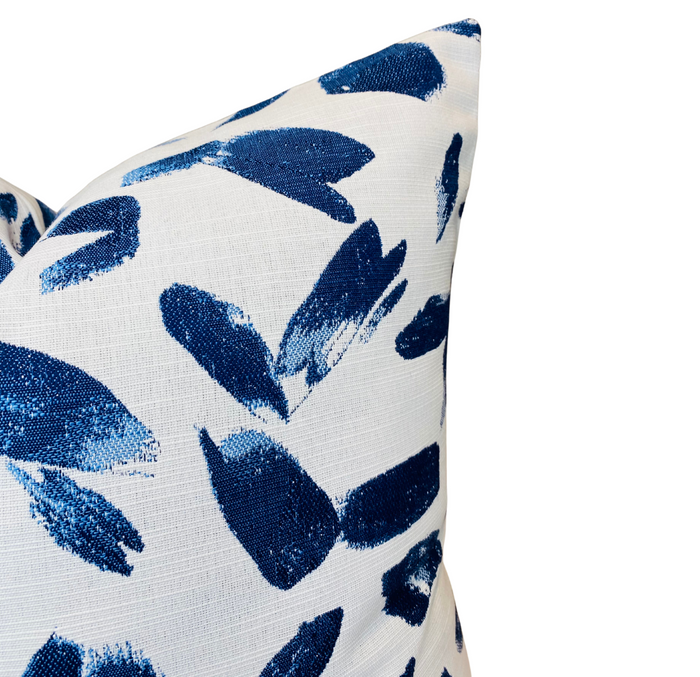 Dekowe Breezy Pillow Cover In Lapis Blue Indoor Outdoor