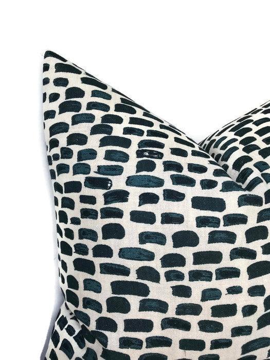 Dekowe Brush Pillow Cover In Blue McLaurin + Piercy Textiles