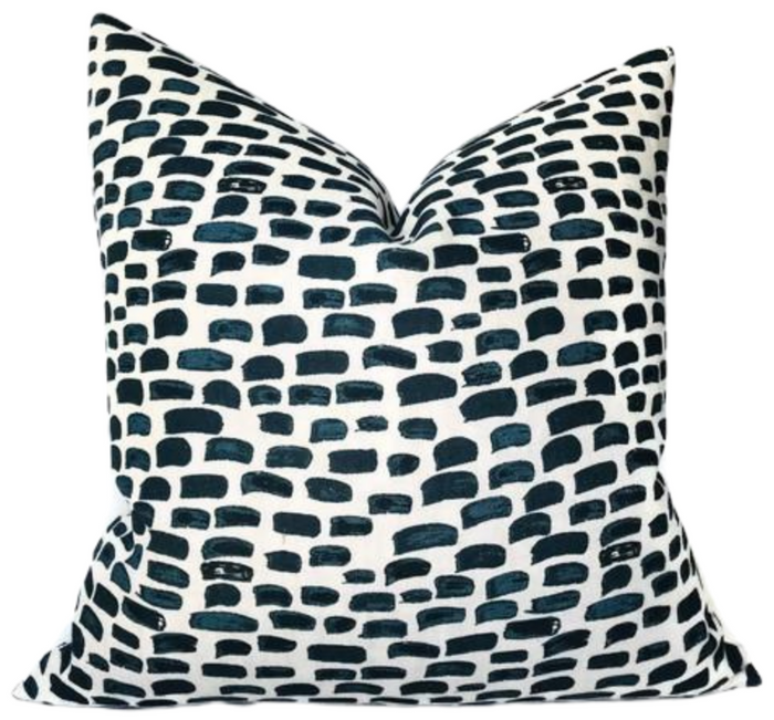 dekowe Brush Pillow Cover in Blue McLaurin + Piercy Textiles
