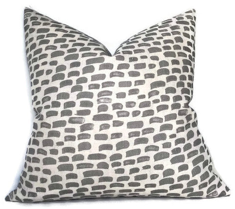 dekowe Brush Pillow Cover in Slate Grey McLaurin + Piercy Textiles