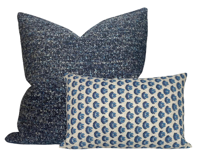 Dekowe Cadiz Pillow Cover In Blue Walter G Textiles