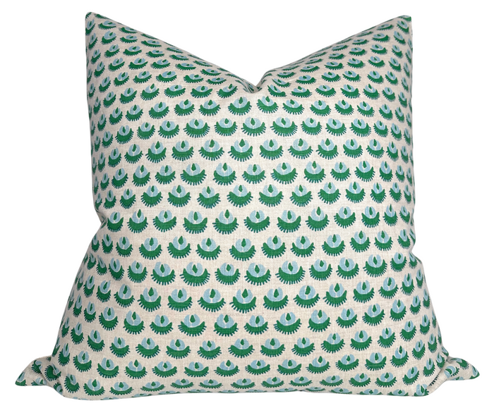 dekowe Cadiz Pillow Cover in Green Walter G Textiles