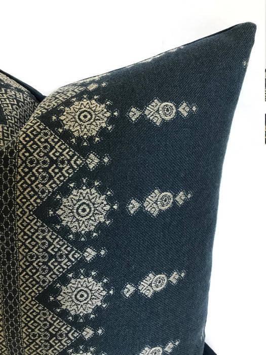 Dekowe Carmania Pillow Cover In Indigo Indoor Outdoor Pillows Peter Dunham Textiles