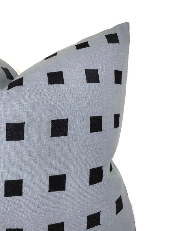 Dekowe Chalet Embroidered Pillow Cover In Dusk Blue Kelly Wearstler Textiles