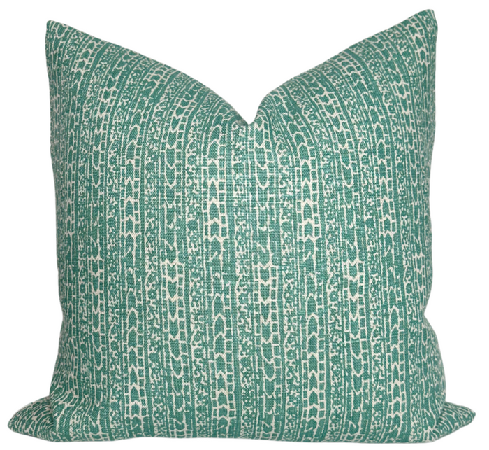 dekowe Char Pillow Cover in Nile Peter Dunham Textiles