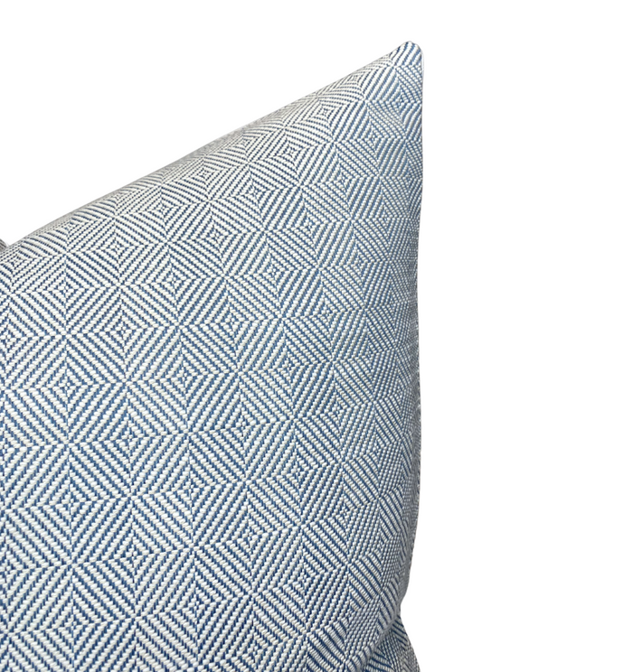 Dekowe Chelsea Square Pillow Cover In Blue Haven Indoor Outdoor Pillow - Rose Tarlow For Perennials